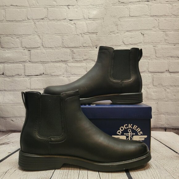 Dockers Men's Townsend Slip Resistant Faux Leather Comfort Boots - Picture 2 of 8